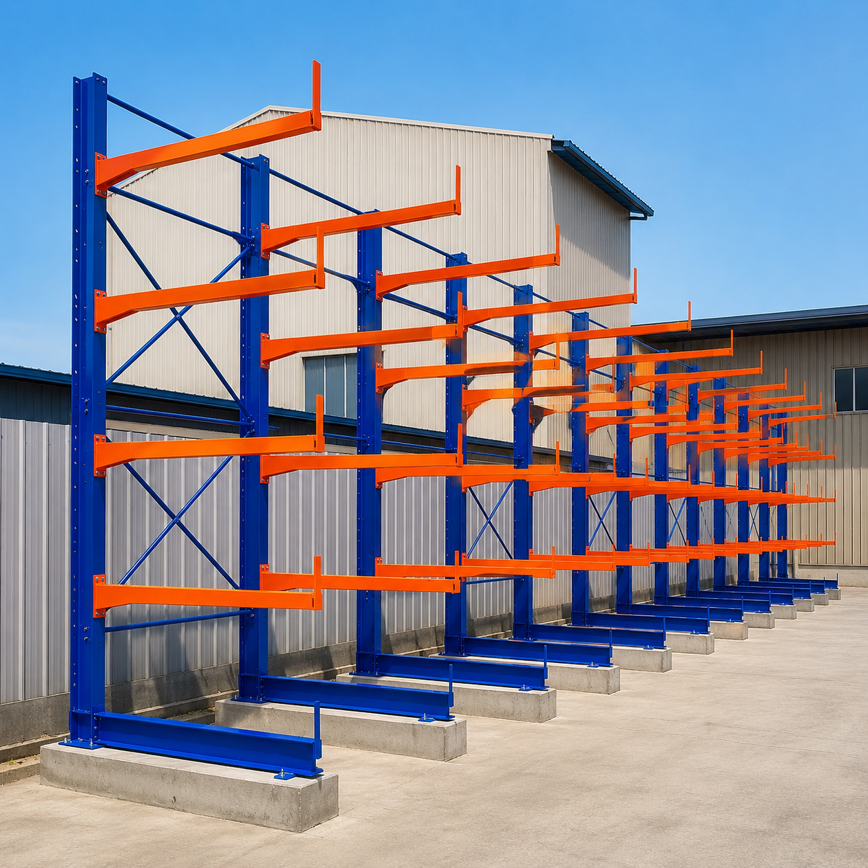 Industrial Cantilever Storage Rack for Steel Pipe Timber Lumber and Profiles