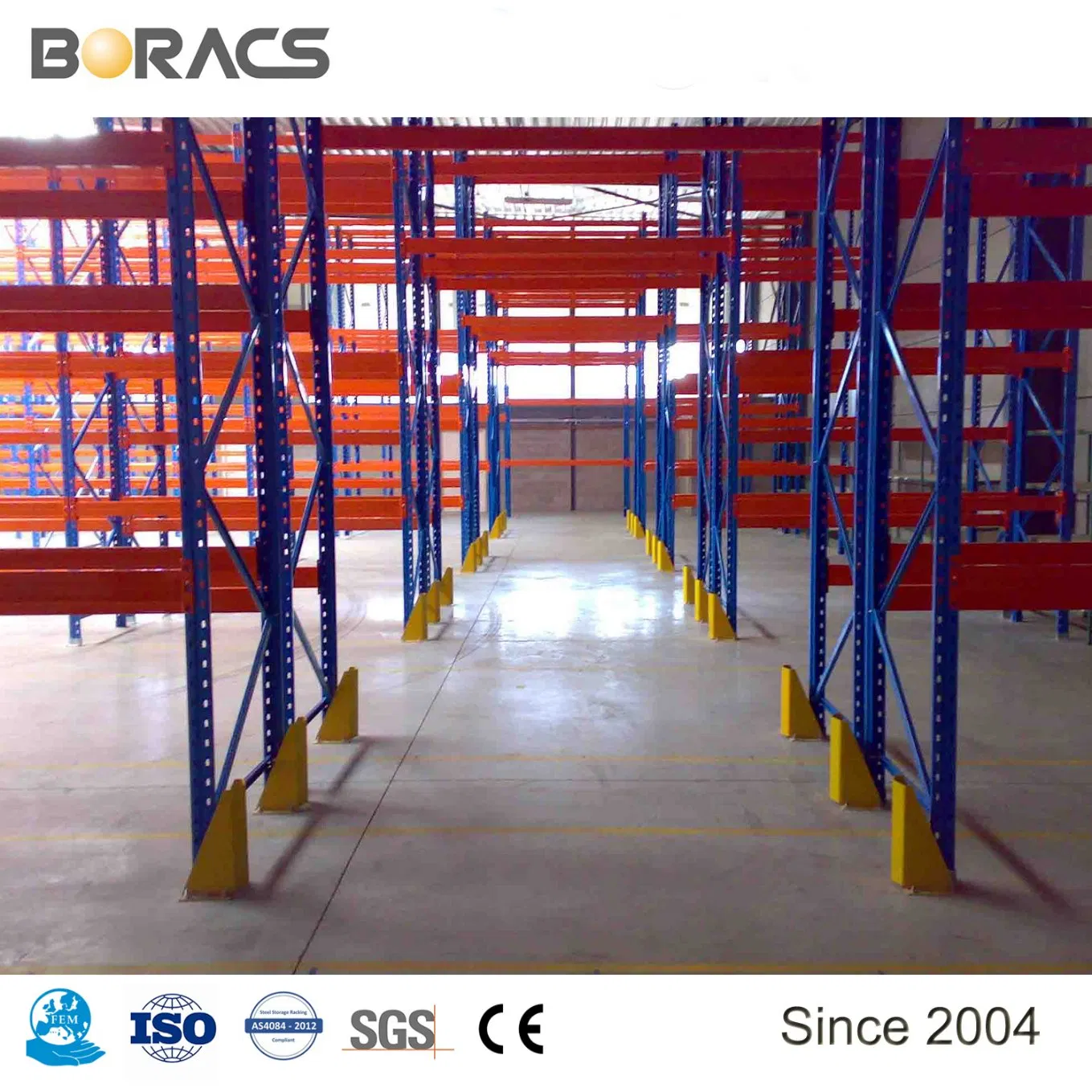 High Density Stable High Capacity Steel Metal Pallet Rack Storage Steel Rack with Wire Mesh Decking