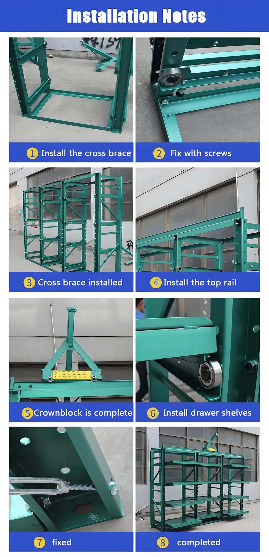 Wholesale Heavy Duty Steel Mold Drawer Roll-out Rack for Warehouse Storage