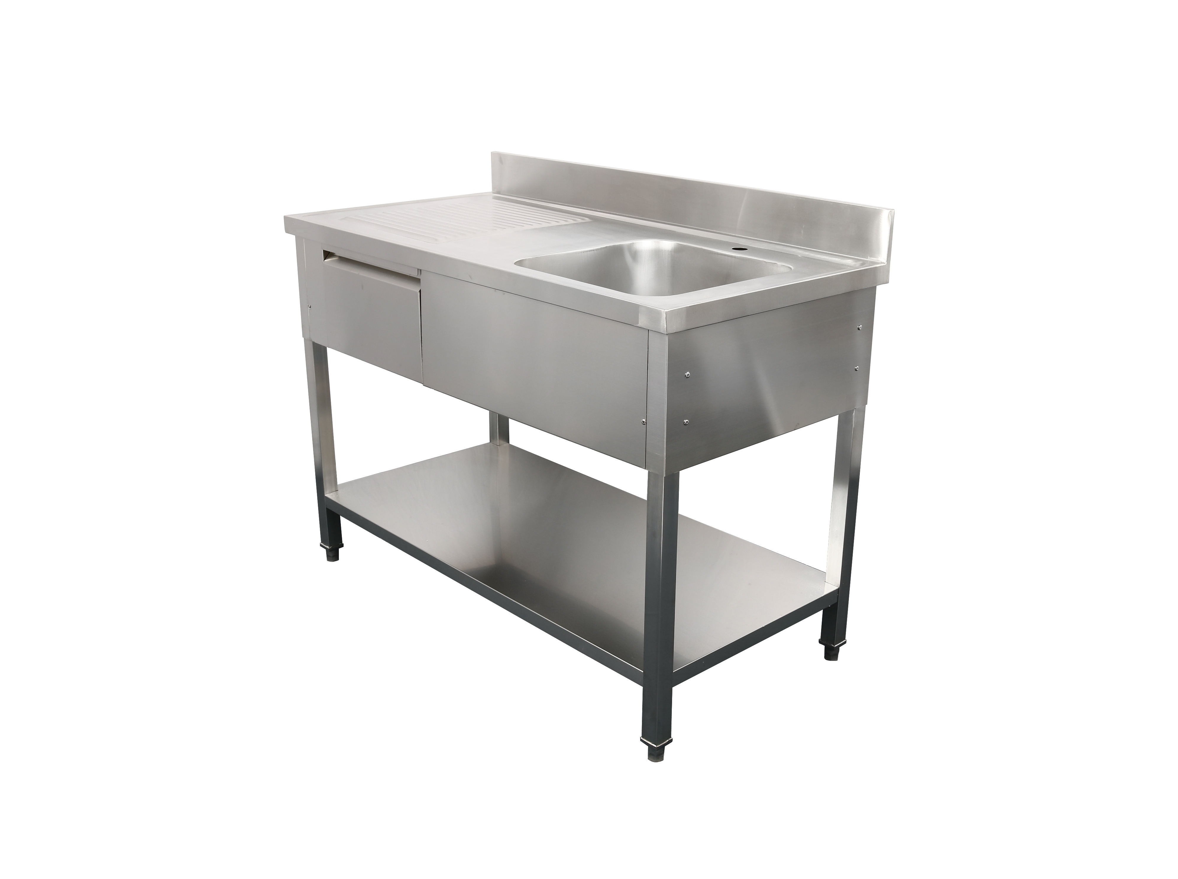 New Arrival Stainless Steel Commercial Work Bench with Drawers and Shelves for Kitchen