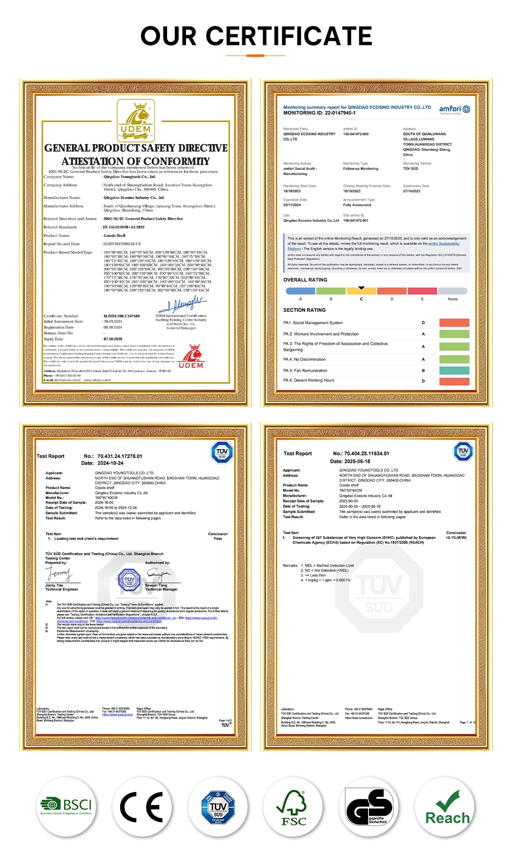 Certification Documents