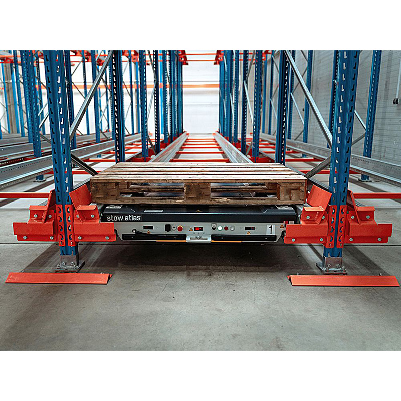 Automatic Pallet Runner System with Intelligent Vertical Shifting Lifter Durable Steel Frame ASRS Storage Racking System