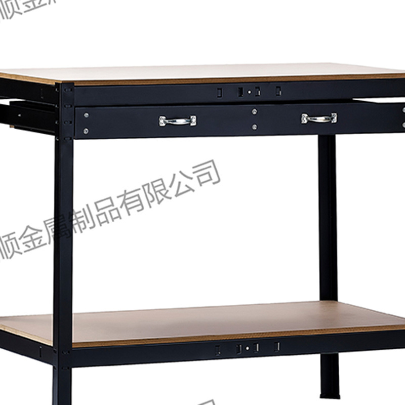 Customizable KWT22 Workbench Display Rack with Drawer Shelf Black/Brown Source Factory Wholesale for Workshop