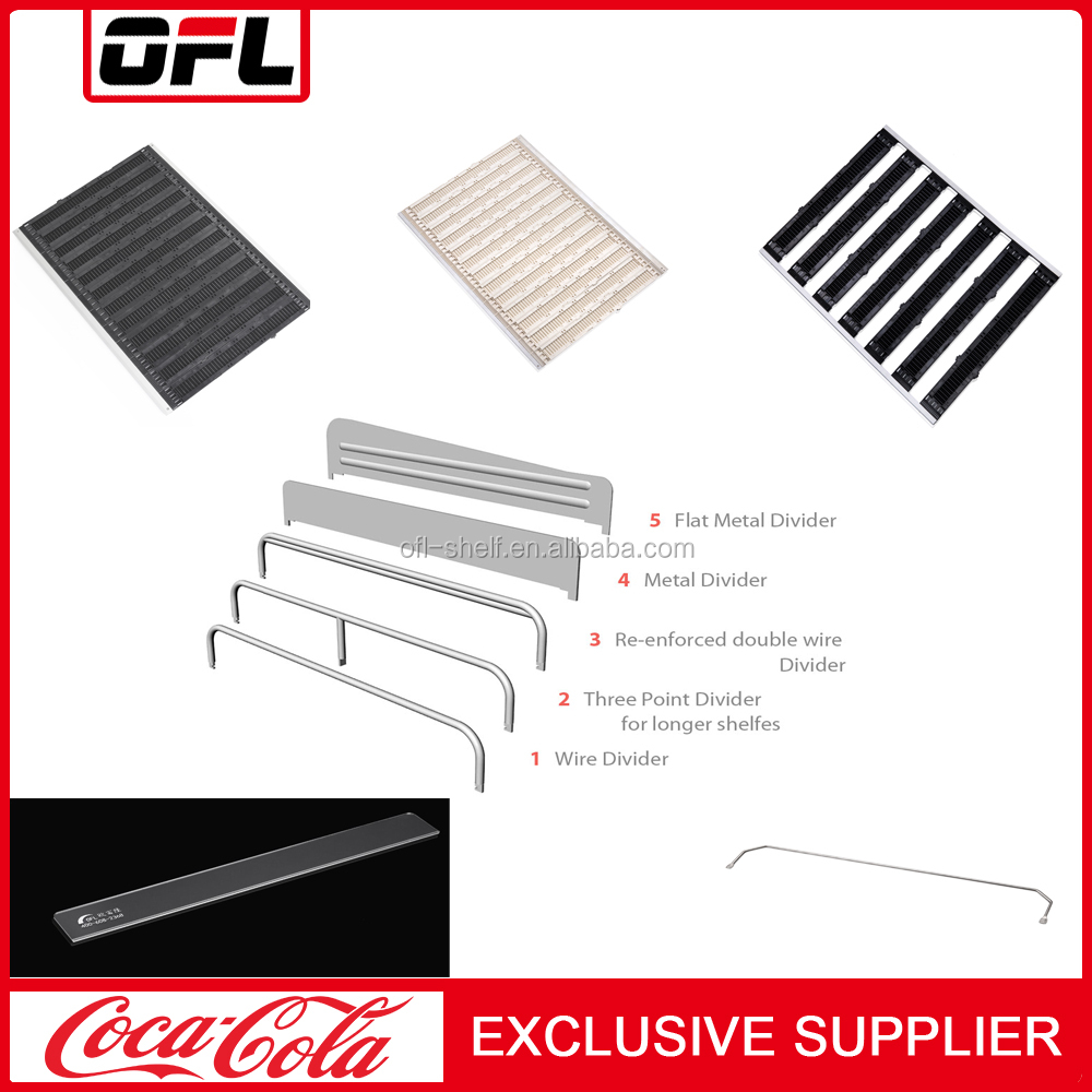 Gravity Roller Shelves Plastic Rollers Customizable Size Display Promoter Shelving