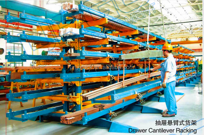 Industrial Steel Tube Storage Cantilever Rack Structural View
