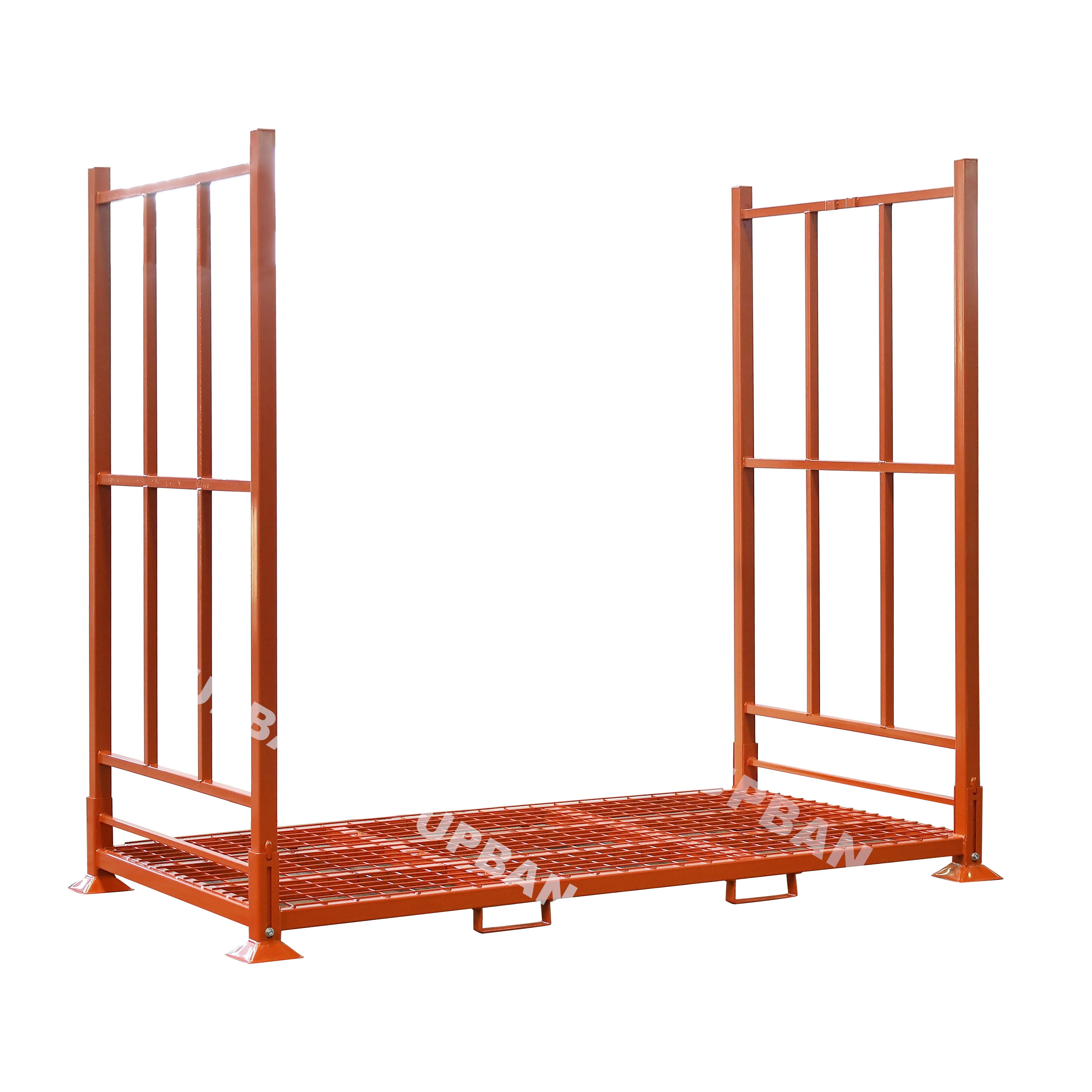 Heavy Duty EU Foldable Tyre Rack Includes Steel Mesh Deck &amp; Transport Pallet
