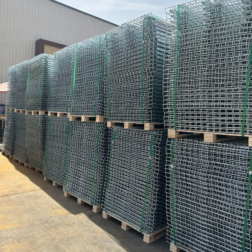 Heavy-Duty Galvanized Q235 Steel Wire Mesh Deck Warehouse Rack with Durable