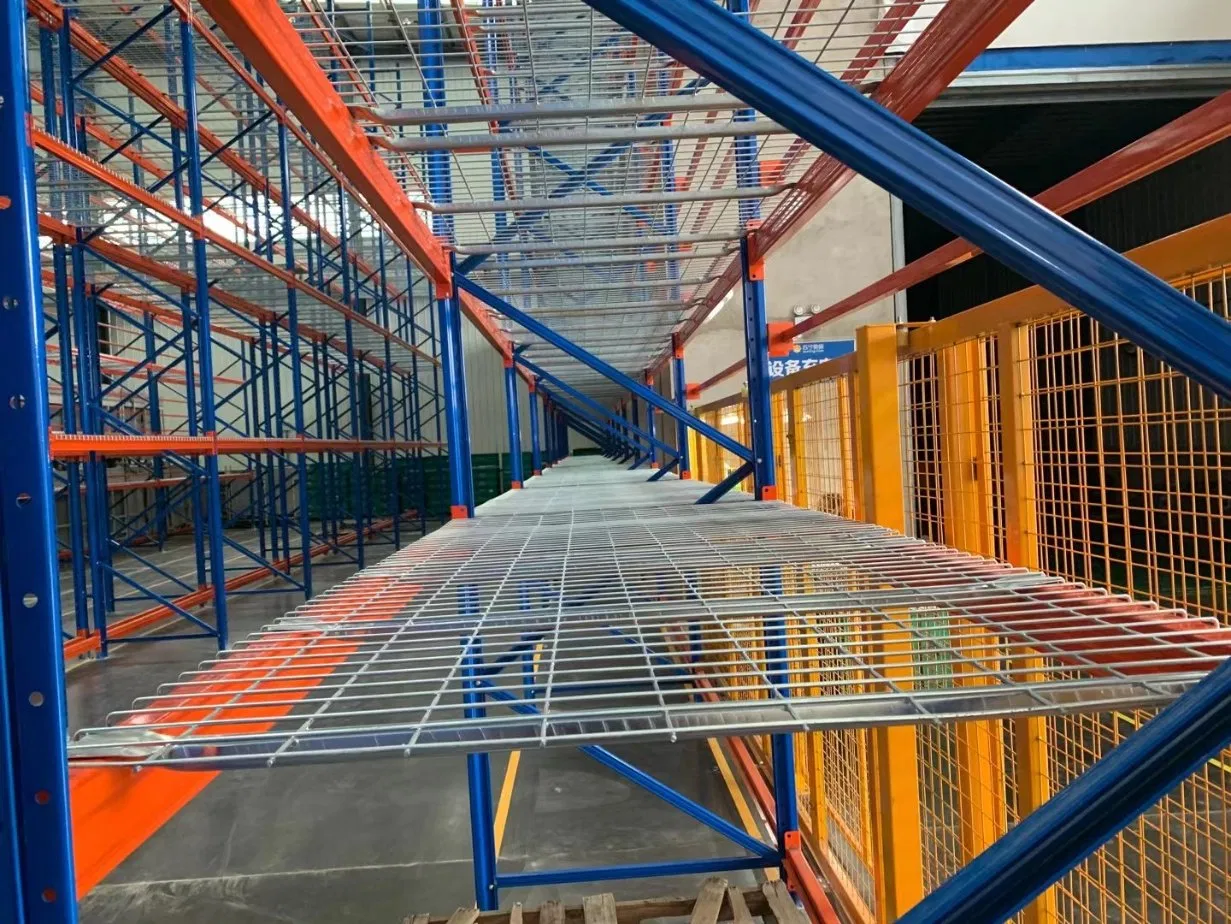 Heavy-Duty Galvanized Q235 Steel Wire Mesh Deck Warehouse Rack with Durable