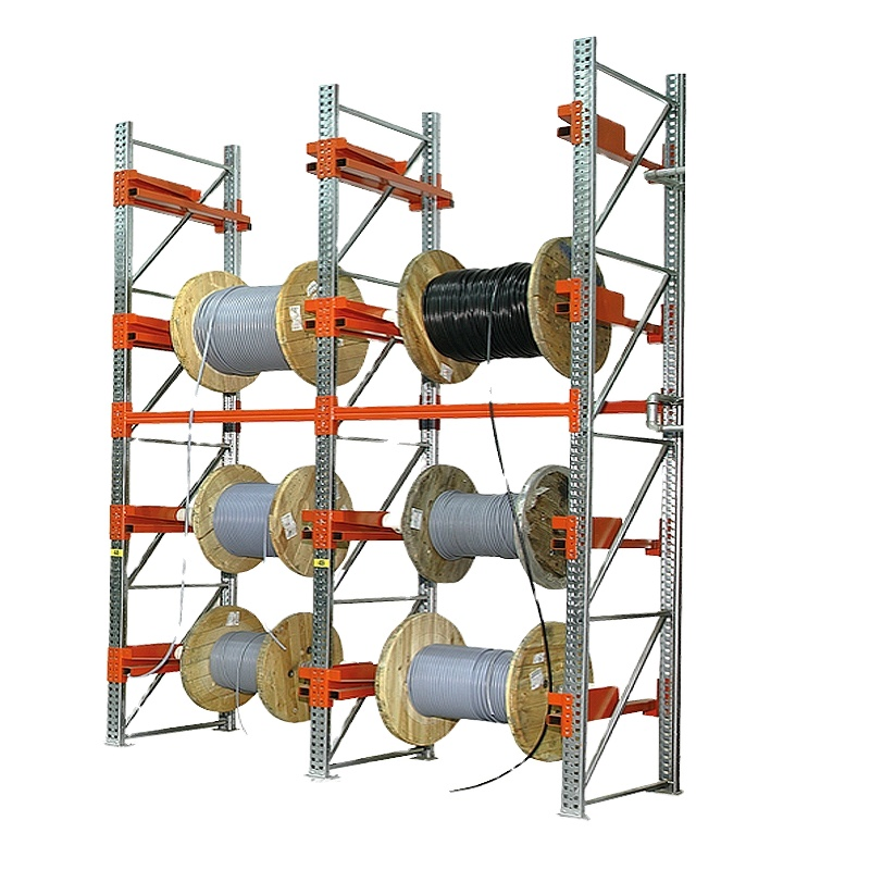 Warehouse Wire Cable Reel Rack Heavy Duty Wire Roll Organizer Wire Reel Rack