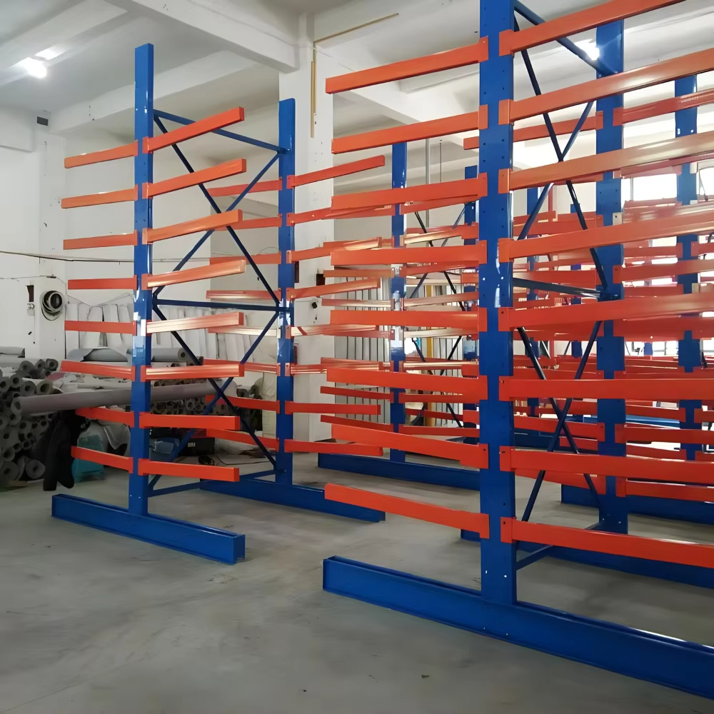 Industrial Shelving Warehouse Steel Pipe Storage Rack Heavy Duty Cantilever Racking