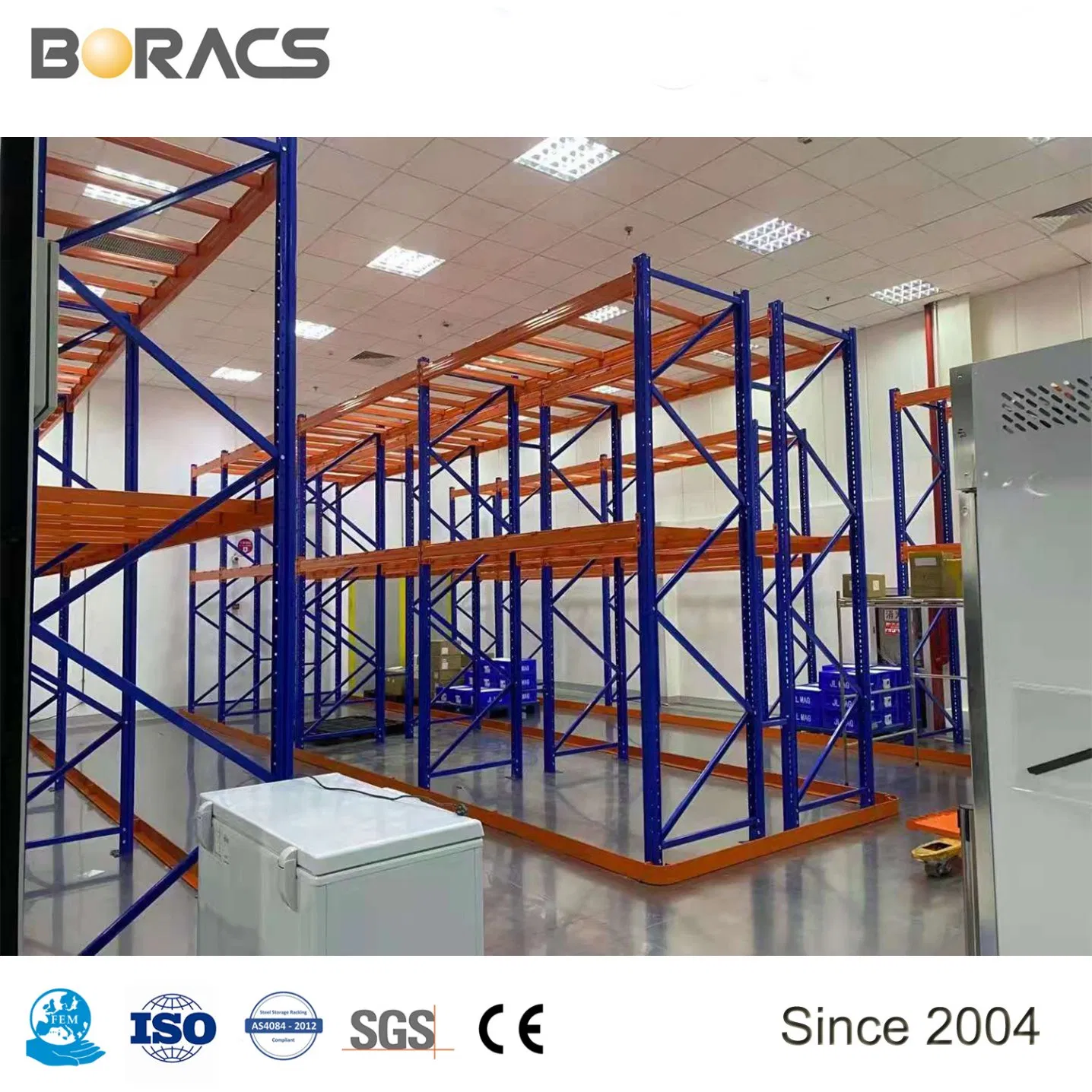 Electrical Movable Widely Used Very Narrow Aisle High Bay Pallet Racking with Guide Rail for All Types of Palletized Goods From China