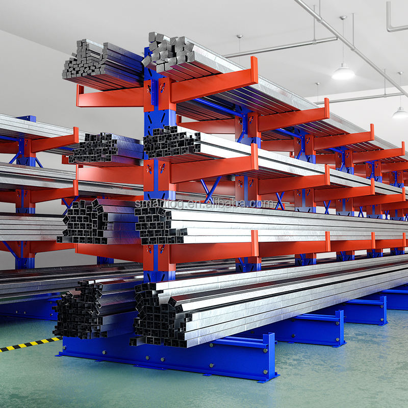 Smartlog Customized Cantilever Racking Cantilever Rack Industrial Storage Rack for Large Bulk Long Goods Warehouse