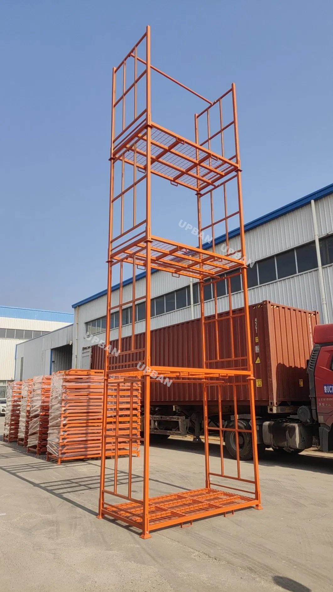 EU Type Foldable Steel Structure Tyre Rack Heavy Load Mesh Deck & Transport Pallet