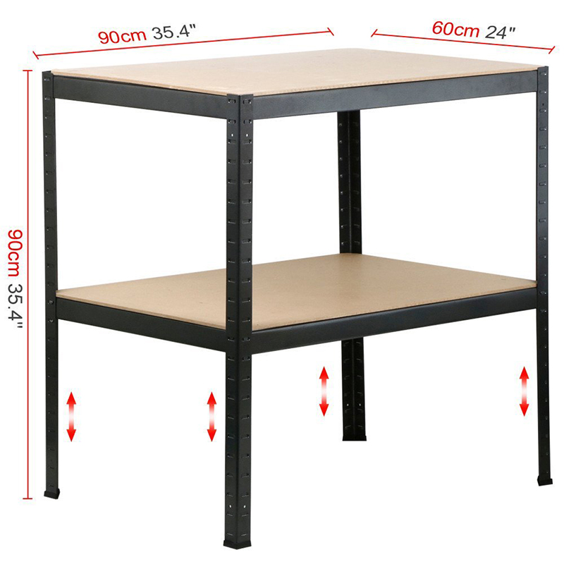 High Quality Industrial Two-Shelf Workbench System Heavy Duty Tool Storage Metal Worktable