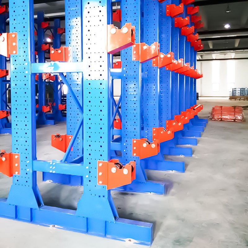 Cold Rolled Steel Adjustable Arm Spacing 6 Tier Standard Cable Reel Cantilever Rack