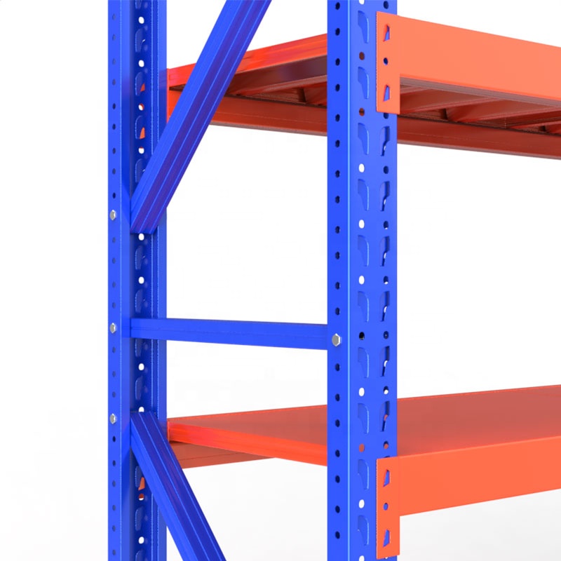 High Quality Durable Corrosion Protected Boltless Adjustable Warehouse Light Duty Industrial Metal Shelving Q235 Steel Shelves