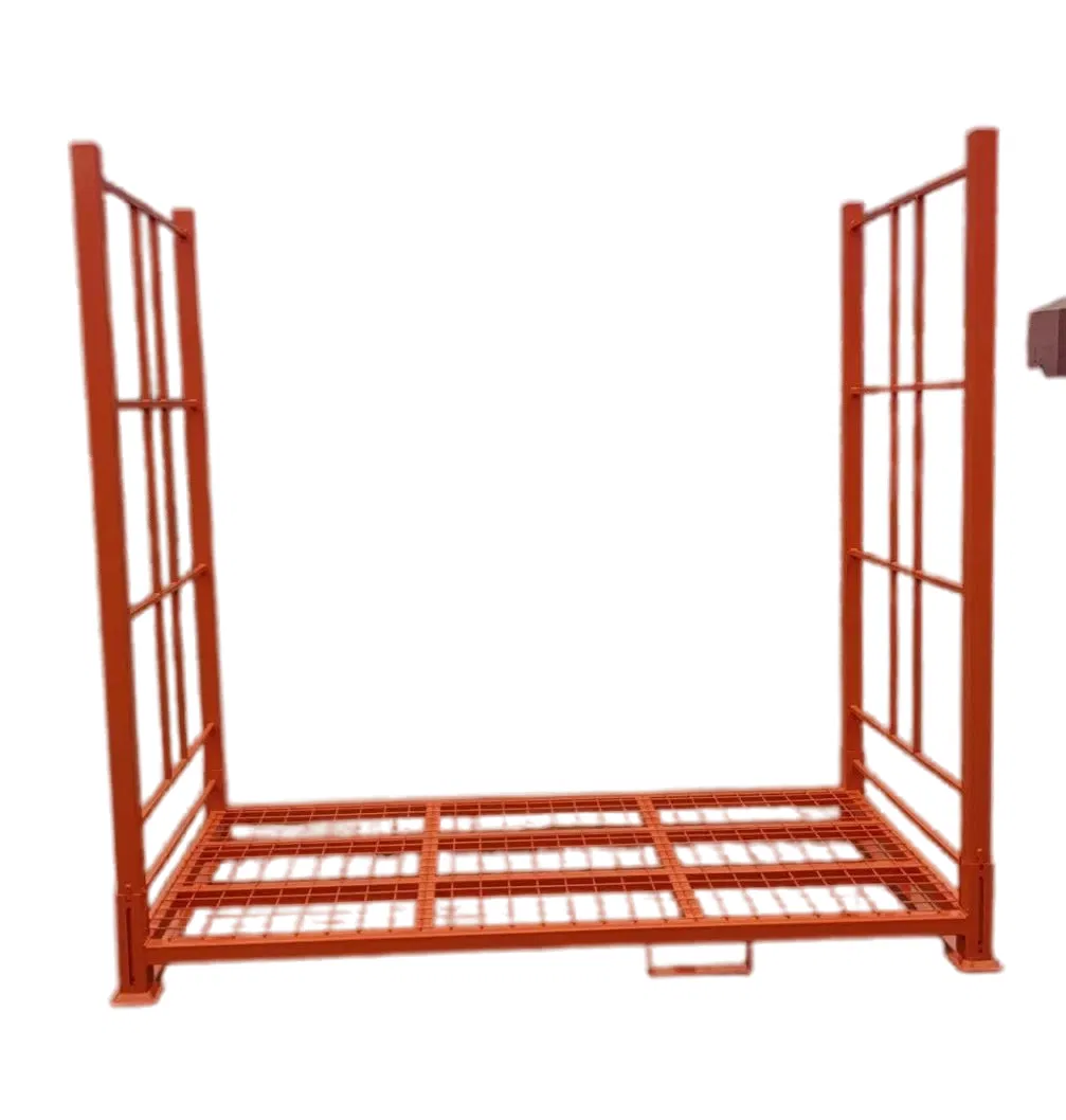 Heavy Duty EU Foldable Tyre Rack Includes Steel Mesh Deck &amp; Transport Pallet