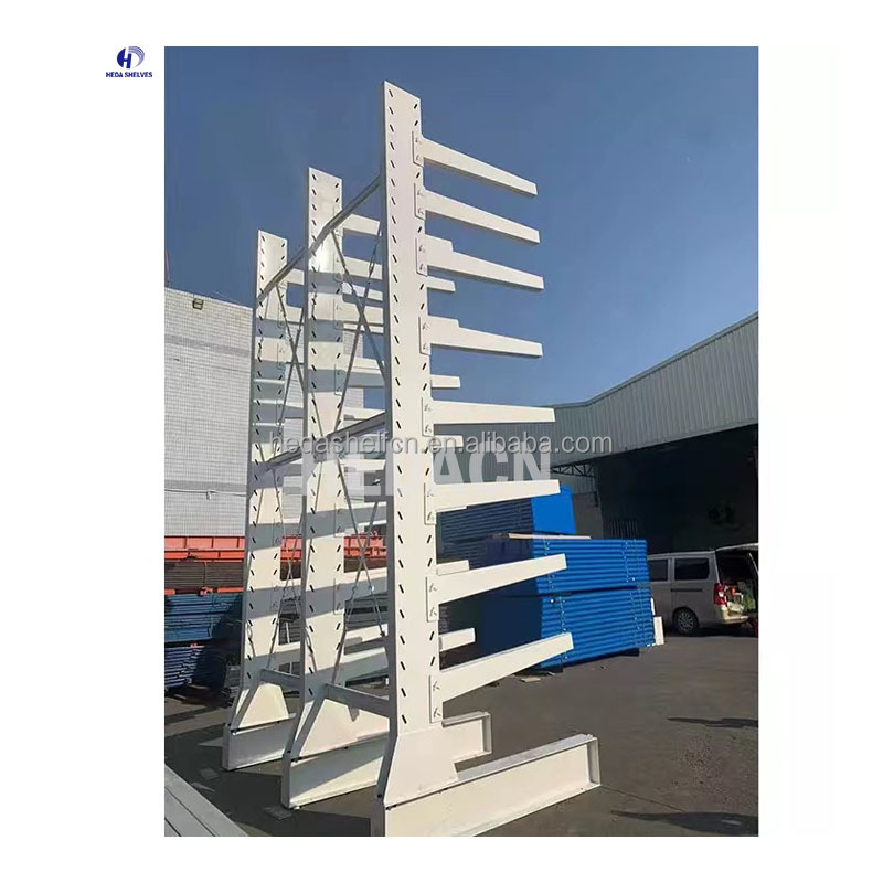 Single Sided Cantilever Rack Heavy Duty Cantilever Shelf Pallet Racking System Selective Steel Warehouse Tube Shelves