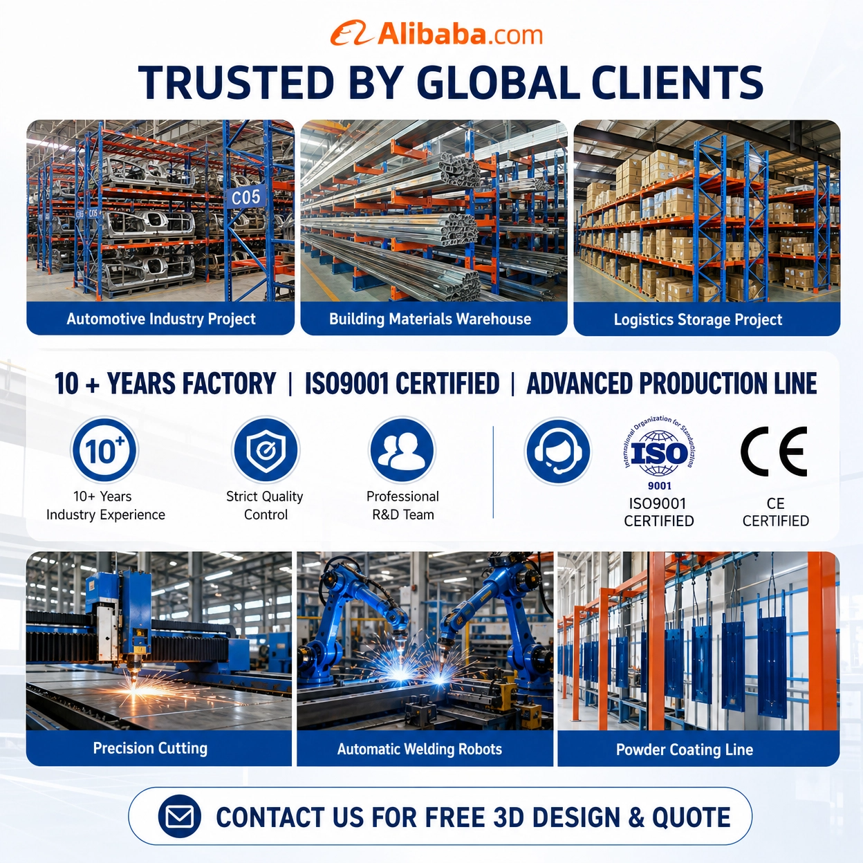 Smartlog Bolt Assembled Cantilever Rack Cantilever Racking Industrial Storage Rack For Large Automated Warehouse Storage
