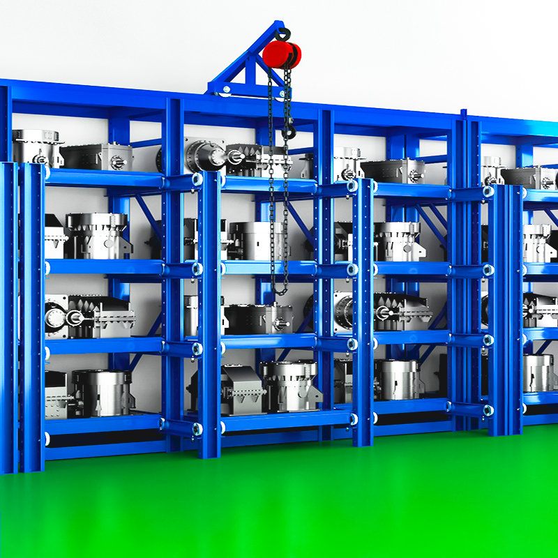 Roll out Tray with Guide Rail 1800kg Per Drawer Packaging Mould Storage Rack