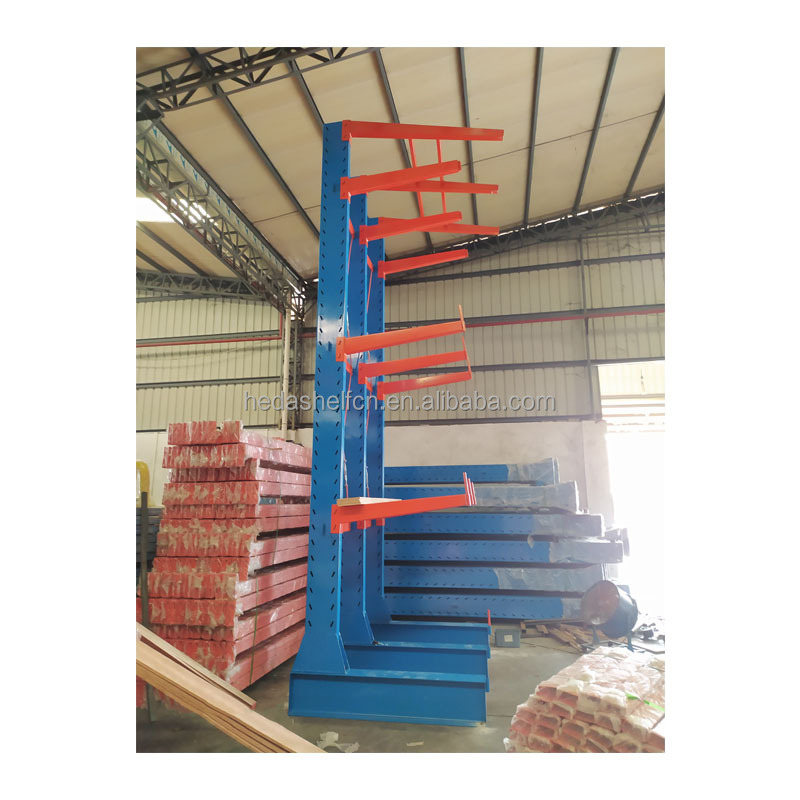 Single Sided Cantilever Rack Heavy Duty Cantilever Shelf Pallet Racking System Selective Steel Warehouse Tube Shelves