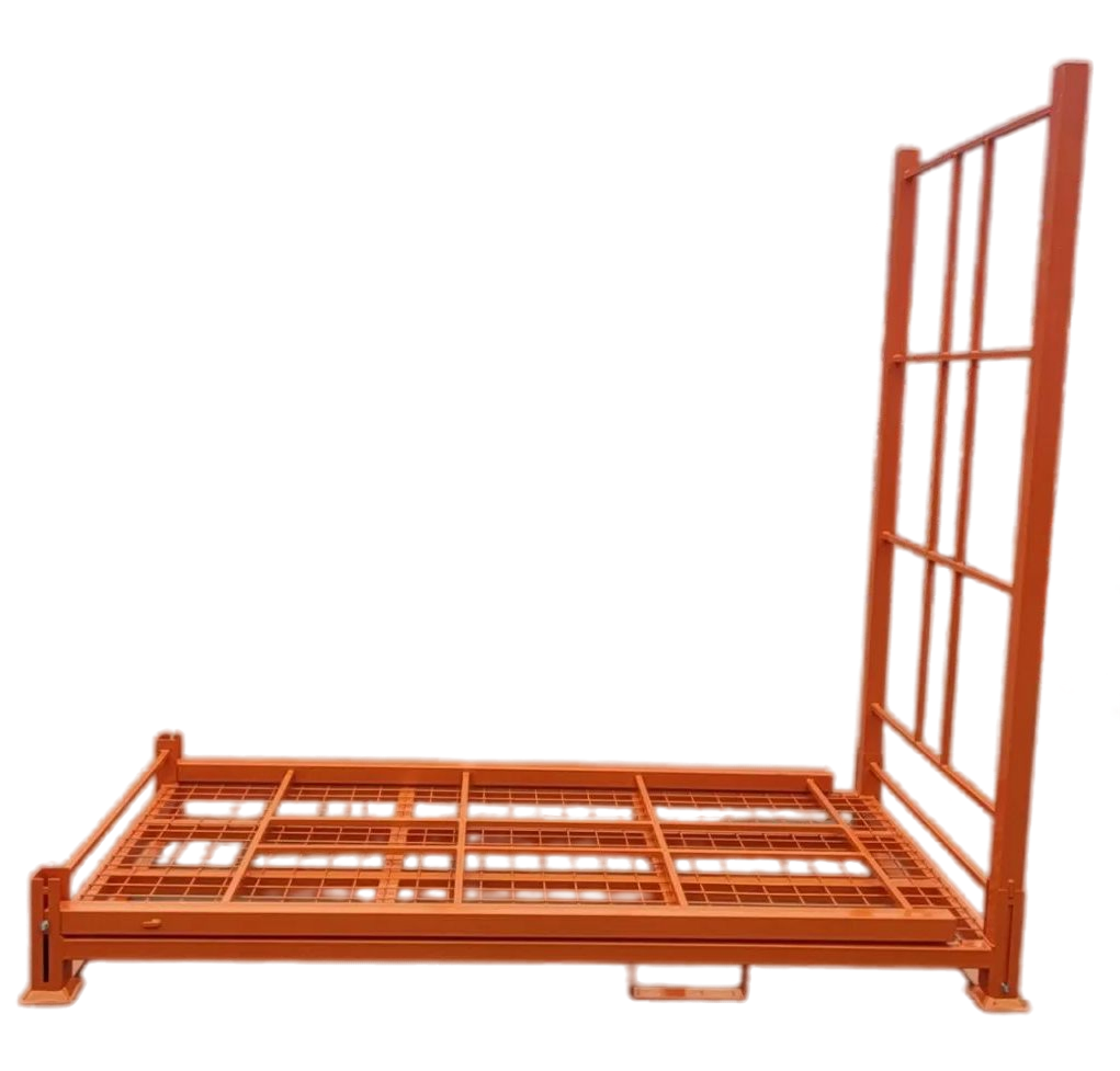 Heavy Duty EU Foldable Tyre Rack Includes Steel Mesh Deck &amp; Transport Pallet