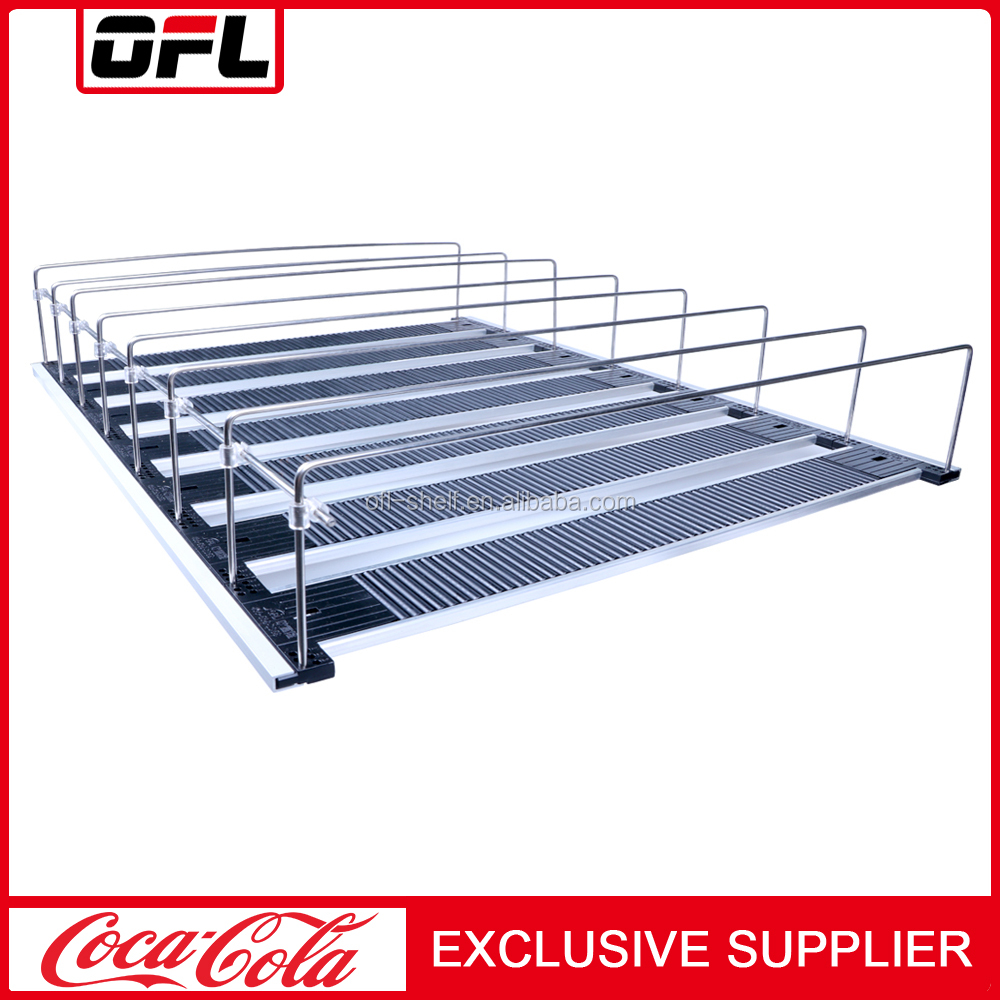 Gravity Roller Shelves Plastic Rollers Customizable Size Display Promoter Shelving