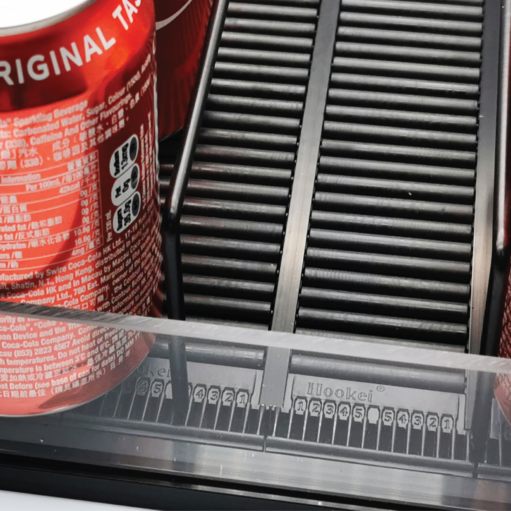 Hookei Soda Glides Gravity Flow System Shelf Roller Liquor Store Cooler Shelving for Refrigerator Shelf Trays