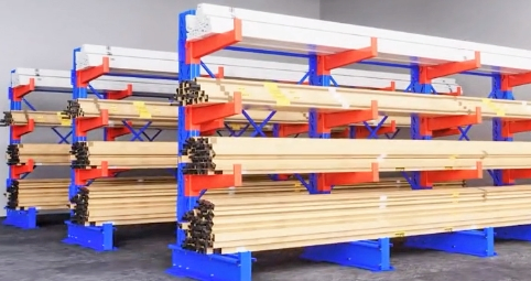 Customizable Cantilever Storage Solution Cantilever Adjustable Steel Rack for Irregular-Shaped Machinery Parts Large Panels Cable Reels