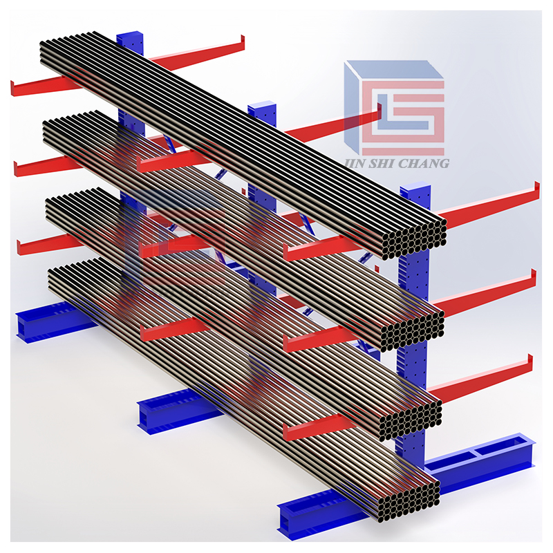 Heavy Duty Steel Cantilever Racking System Adjustable Cantilever Arms Industrial Warehouse Storage Racks For Pipes OEM
