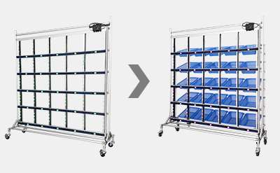 Mobile/Fixed DAS Wall + Sorting rack