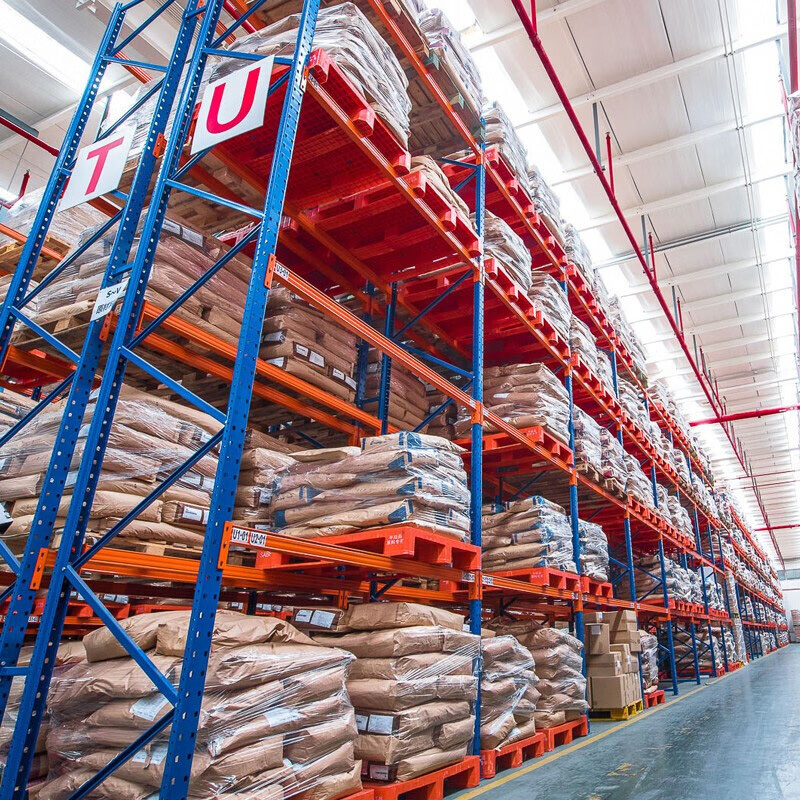 Cold Rolled Steel Heavy Duty Pallet Rack for Logistics Center and Factory Warehouse with Steel Mesh Decking