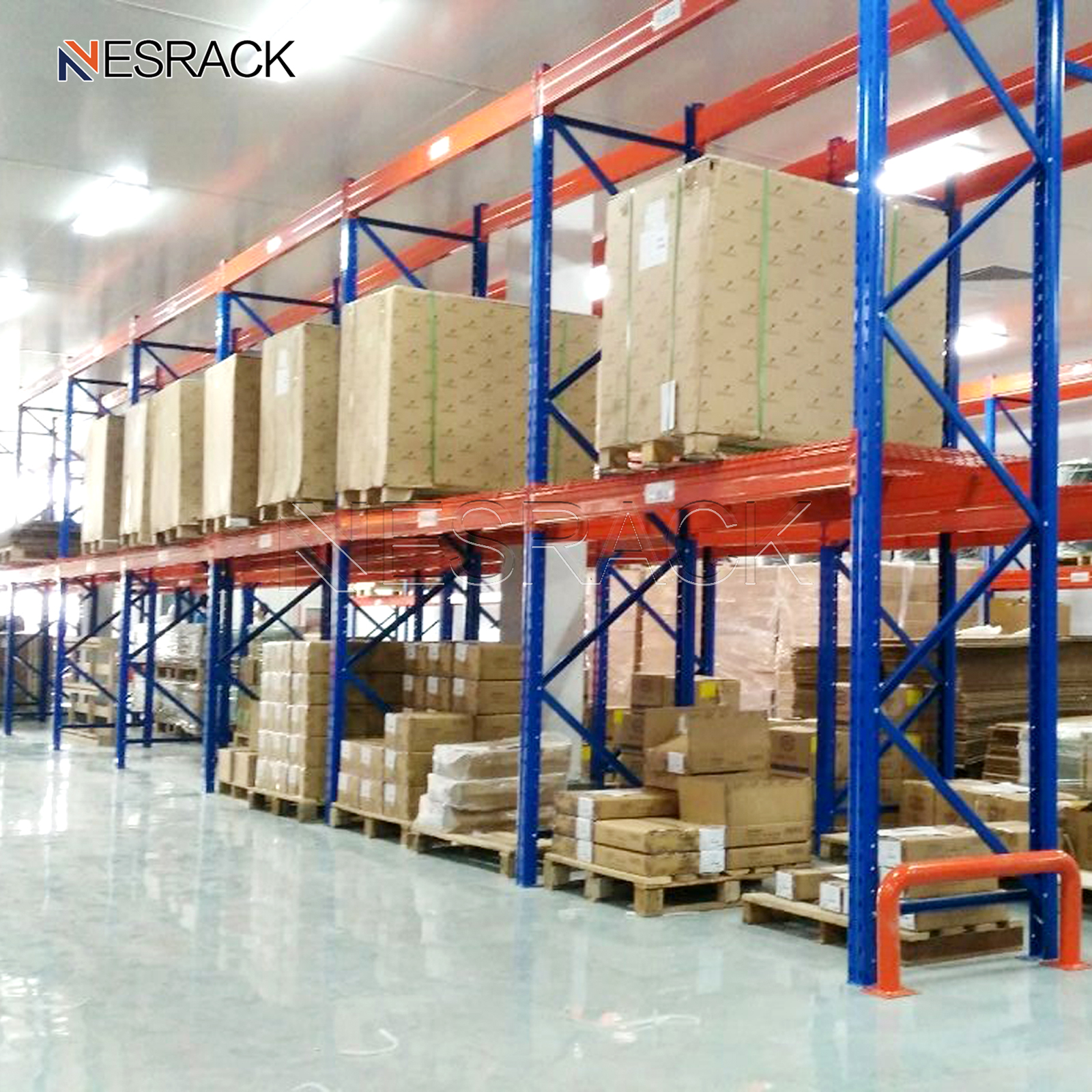 Factory Direct 4-Layer Heavy Duty Boltless Adjustable Warehouse Rack 2000kg Anti-Corrosion Industrial Storage Shelving