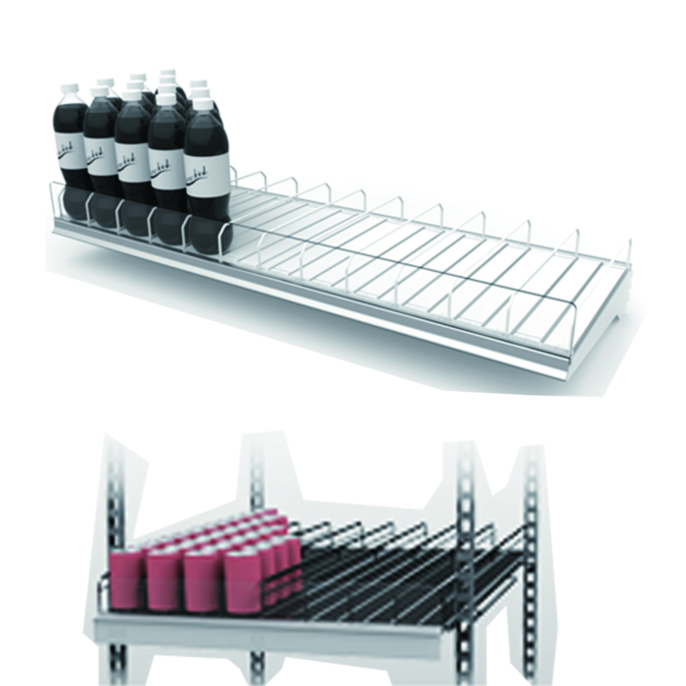 Gravity Shelving Flexible Gravity Roller Track Beverage Cooler Glides Roller Shelf for Supermarket Shelves