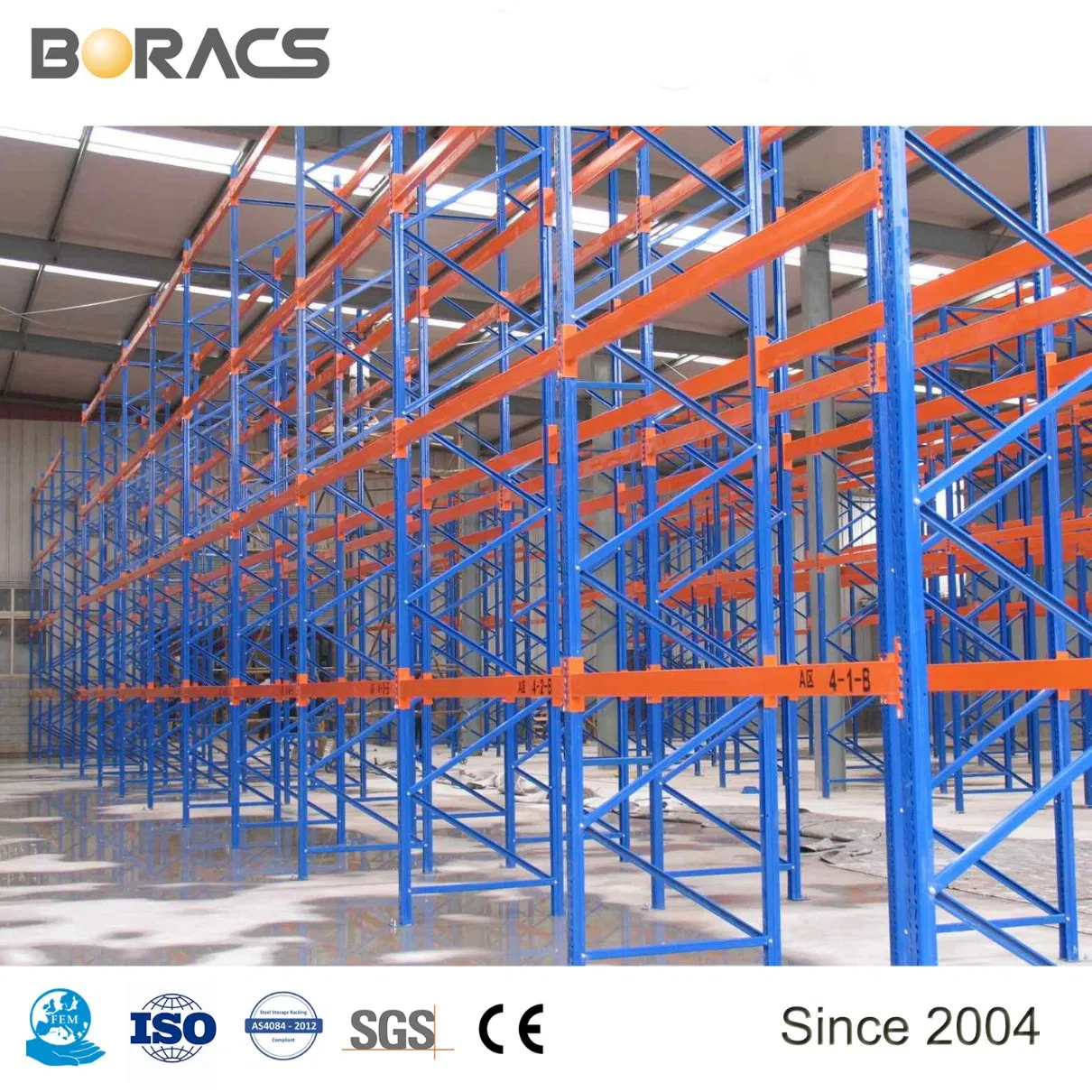 Stable High Capacity Steel Metal Storage Pallet Shelving Rack with Galvanized Steel Wire Mesh Decking