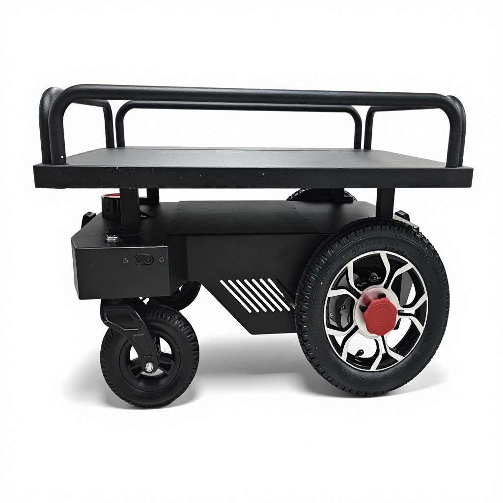 Low Maintenance Cost Efficiency Improvement Electric Multi-Functional Trolley Following Robot for Warehouse Picking
