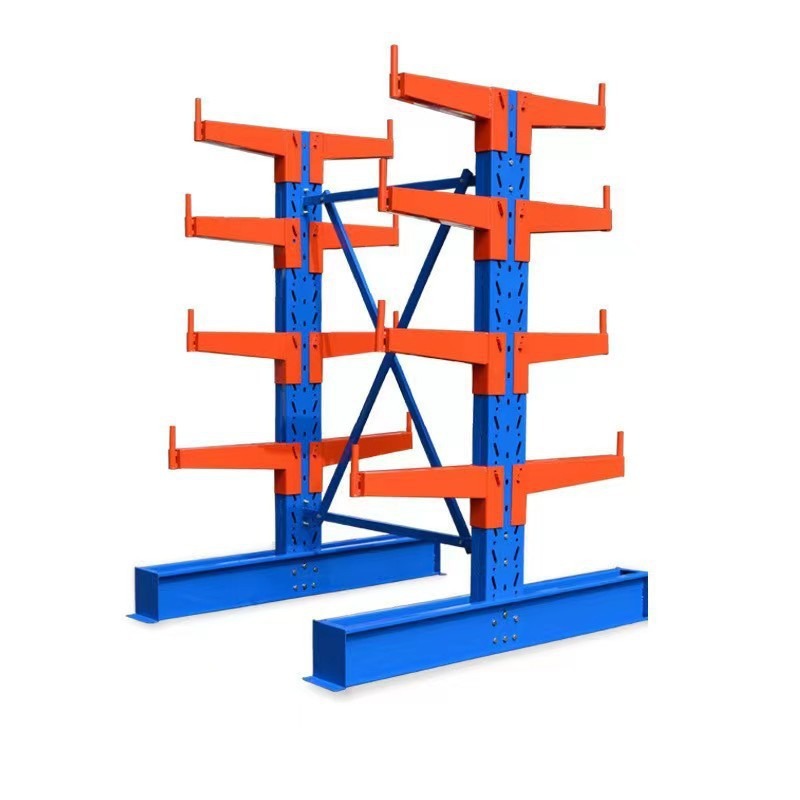 Custom Heavy Duty Steel Cantilever Racking Factory Supply Wall Mounted Warehouse Tube Storage Cantilever Shelving Rack