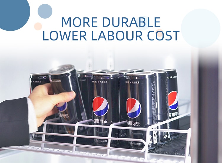Supermarket Pusher Divider Cooler Glides Gravity Feed Roller Shelves for Beverage Roller Shelf Beverage Roller