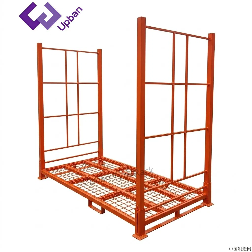 EU Type Foldable Steel Structure Tyre Rack Heavy Load Mesh Deck &amp; Transport Pallet