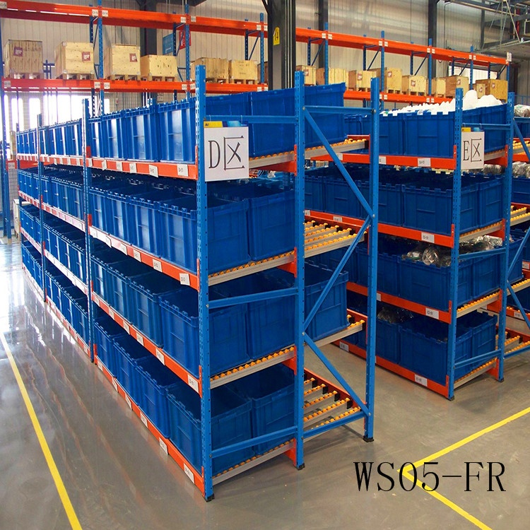 Warehouse Storage High Efficiency Roller Gravity Carton Flow Rack Flow Shelving