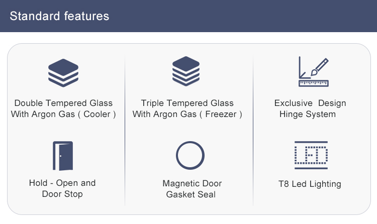 Glass door profile display