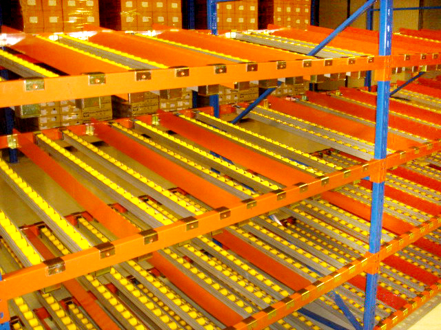 Heavy-Duty 5-Layer Flow Rack System Industrial Gravity Roller Shelving with Corrosion Protection