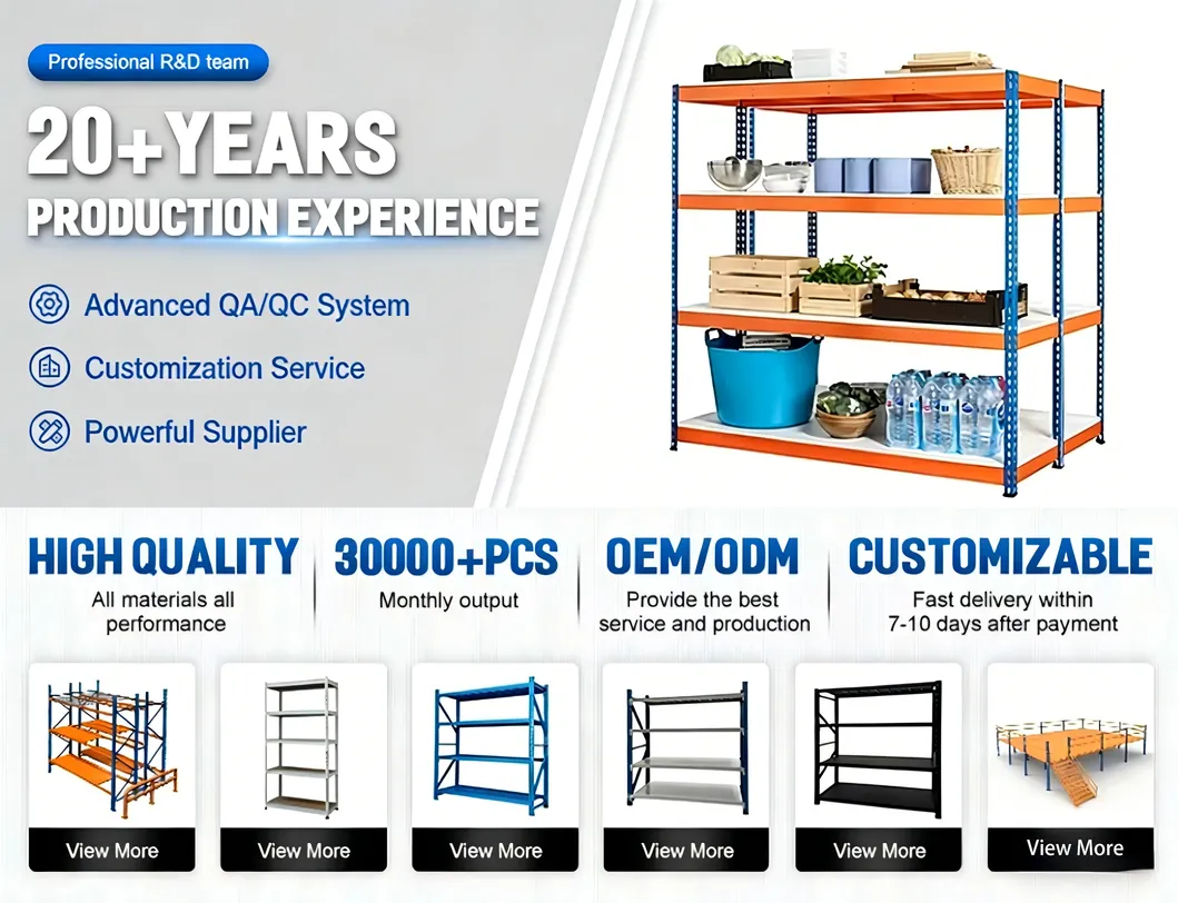 Narrow Aisle Warehouse Rack Slim Metal Rack Shelf Ideal for High Density Narrow Channel Warehouse Space Racks