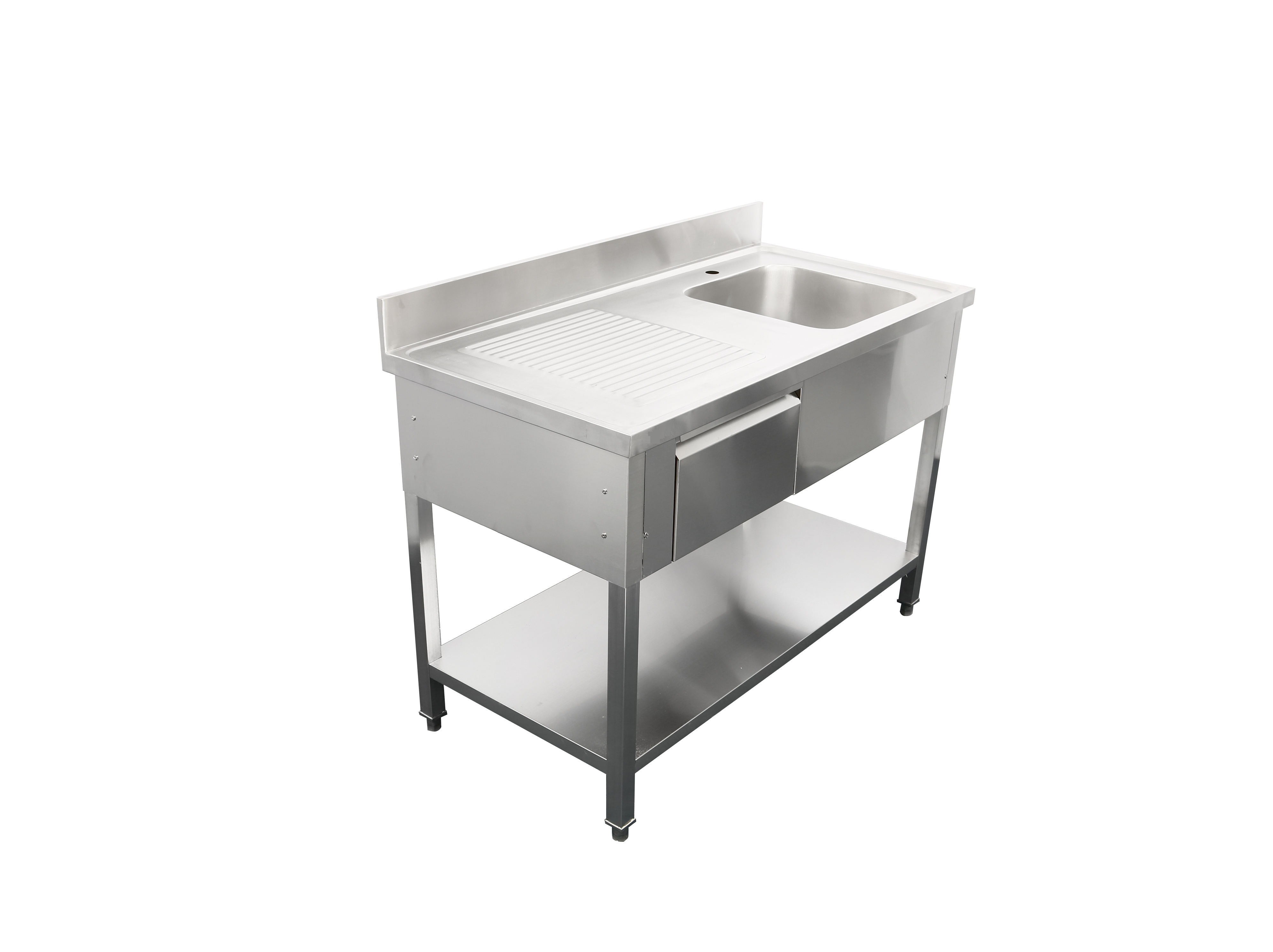 New Arrival Stainless Steel Commercial Work Bench with Drawers and Shelves for Kitchen