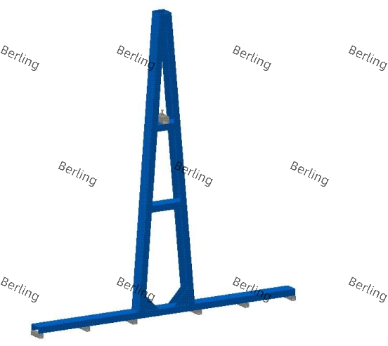 Compact a-Frame Glass Rack for Narrow Factory Aisles