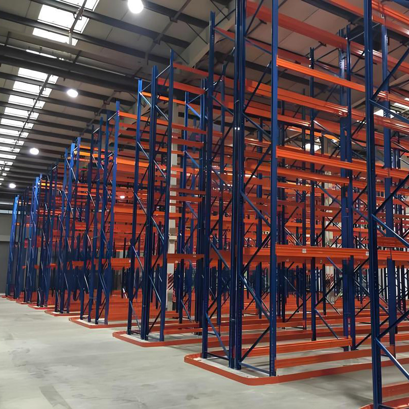 Heavy Duty High Capacity Adjustable Cold Rolled Steel Powder Coated Narrow Aisle Pallet Racking for Narrow Aisle Forklift Industrial Storage Application