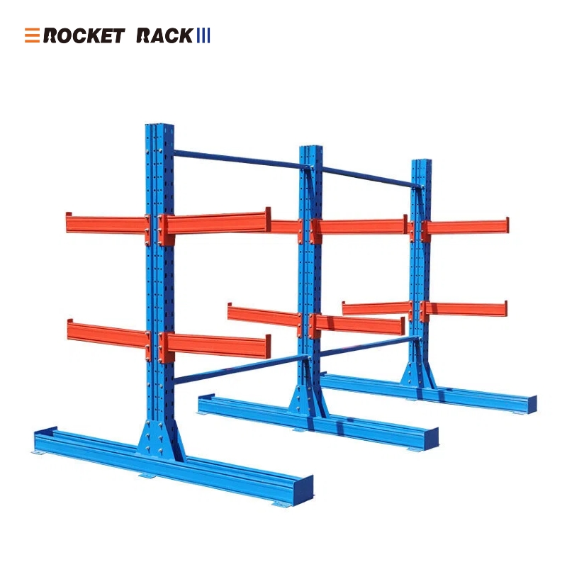 Industrial Heavy Duty Steel Cantilever Rack Layers Adjustable Durable Customizable Warehouse Racking for Lumber Pipe Storage