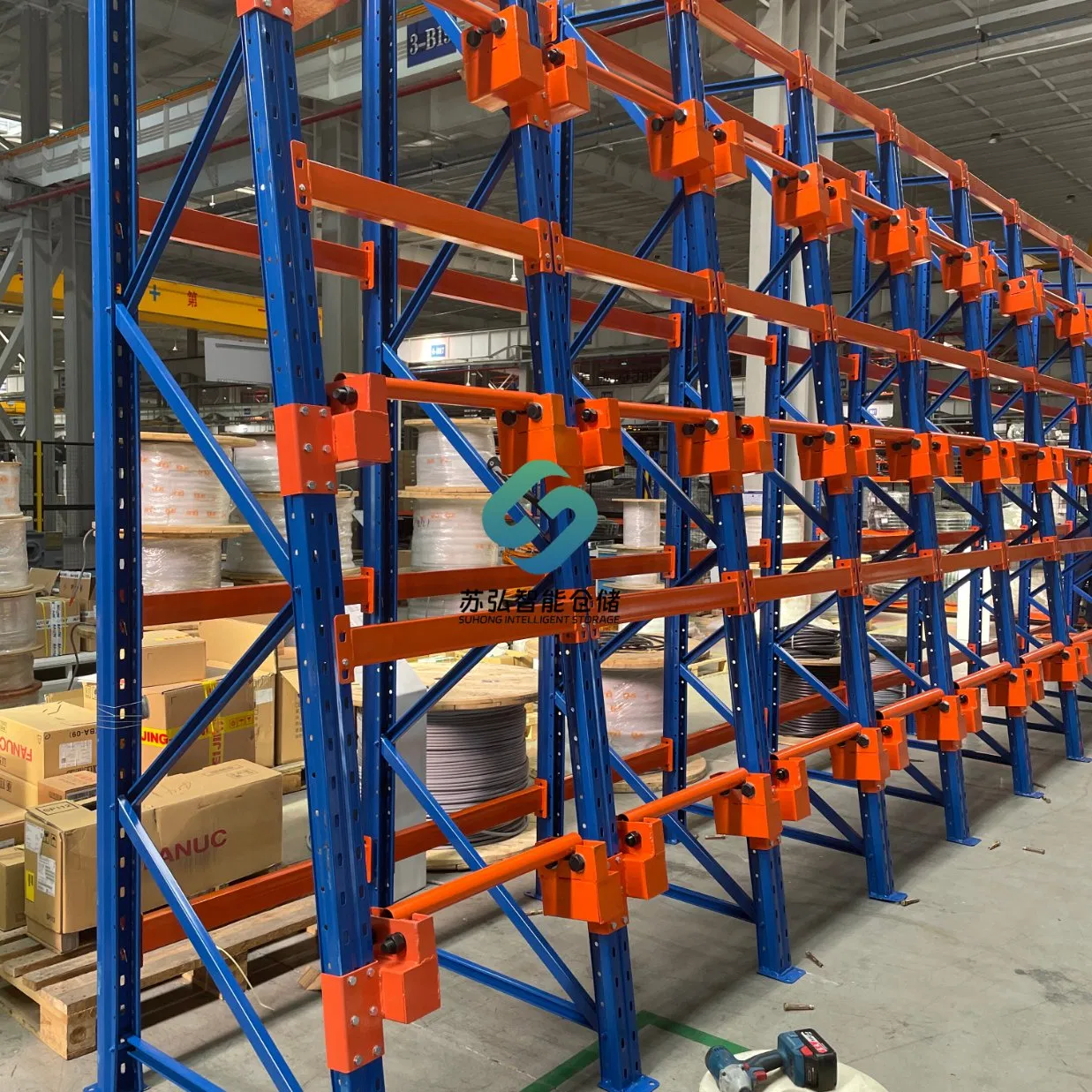Heavy Duty Cable Reel Rack for 1-Ton Wire Drums