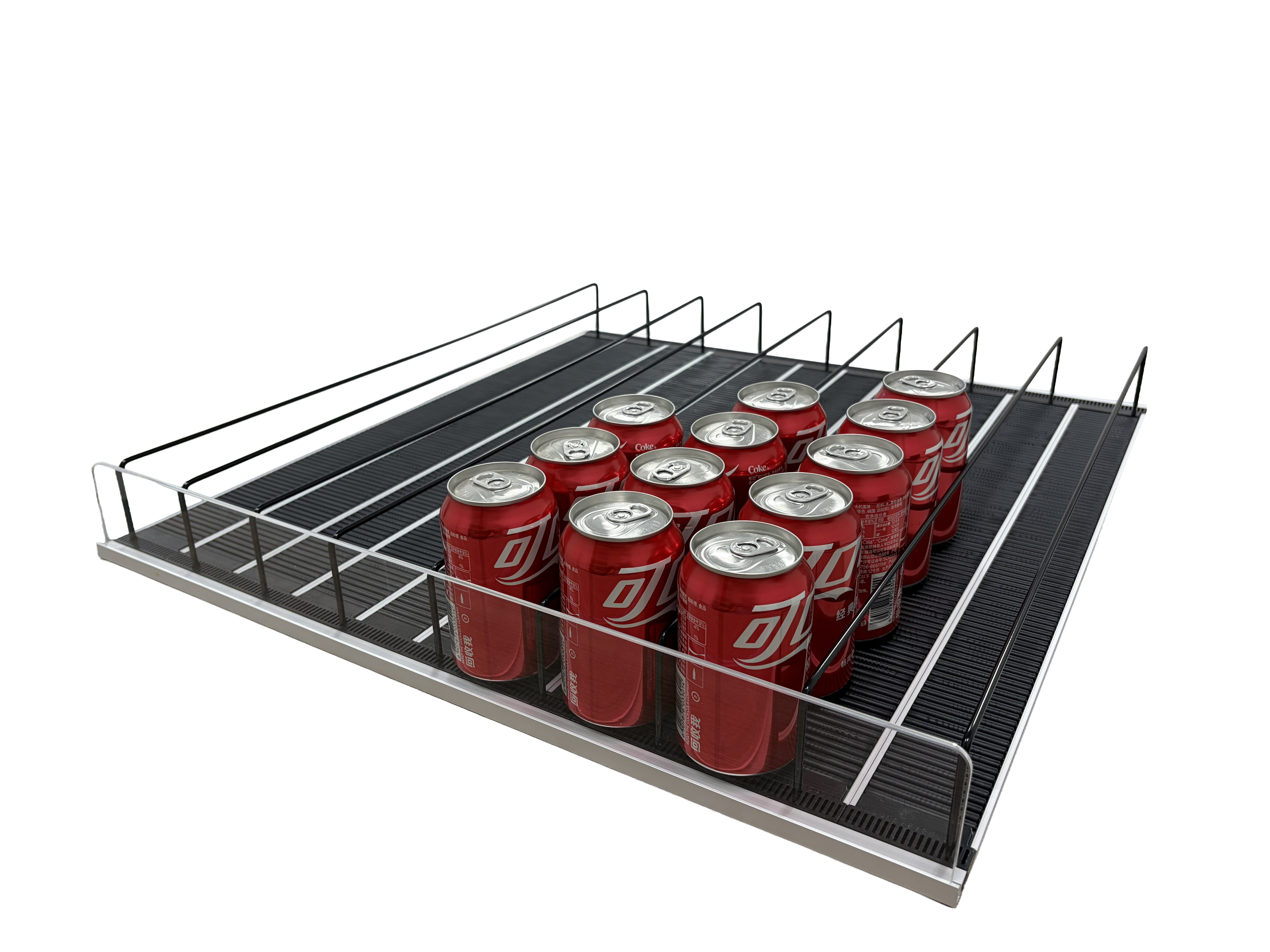 Beer Cave Rack Beverage Cooler Feed Glides Gravity Roller Shelf Heavy Duty Shelving for Cold Room Display