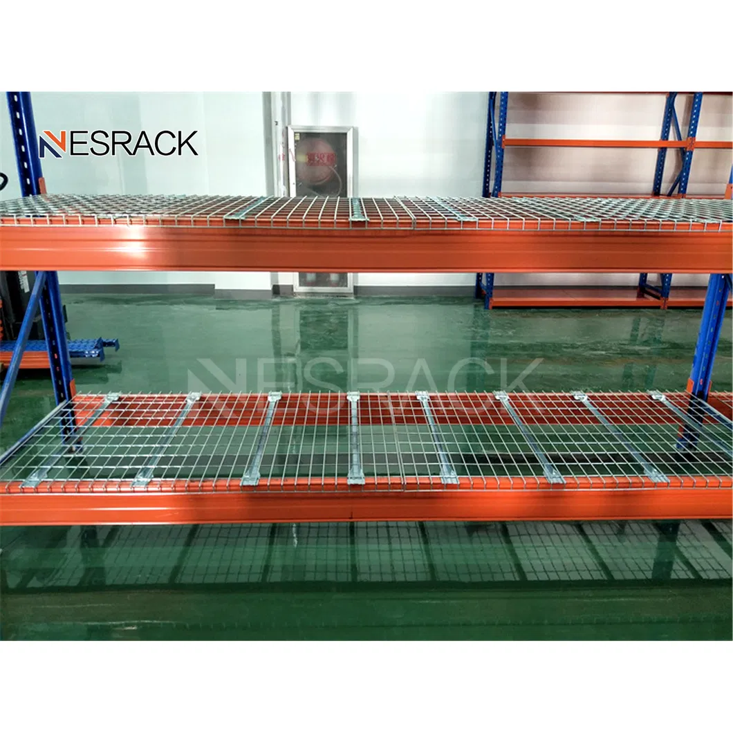 Heavy-Duty Galvanized Q235 Steel Wire Mesh Deck Warehouse Rack with Durable